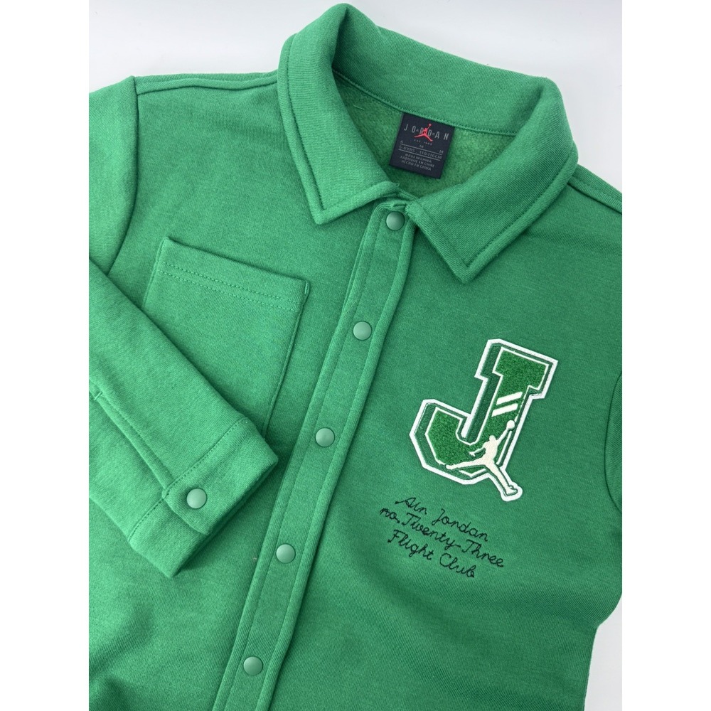 Nike Jordan Court of Legends Big Kids LS Knit Top Jacket Green Medium 5/6 NWT!